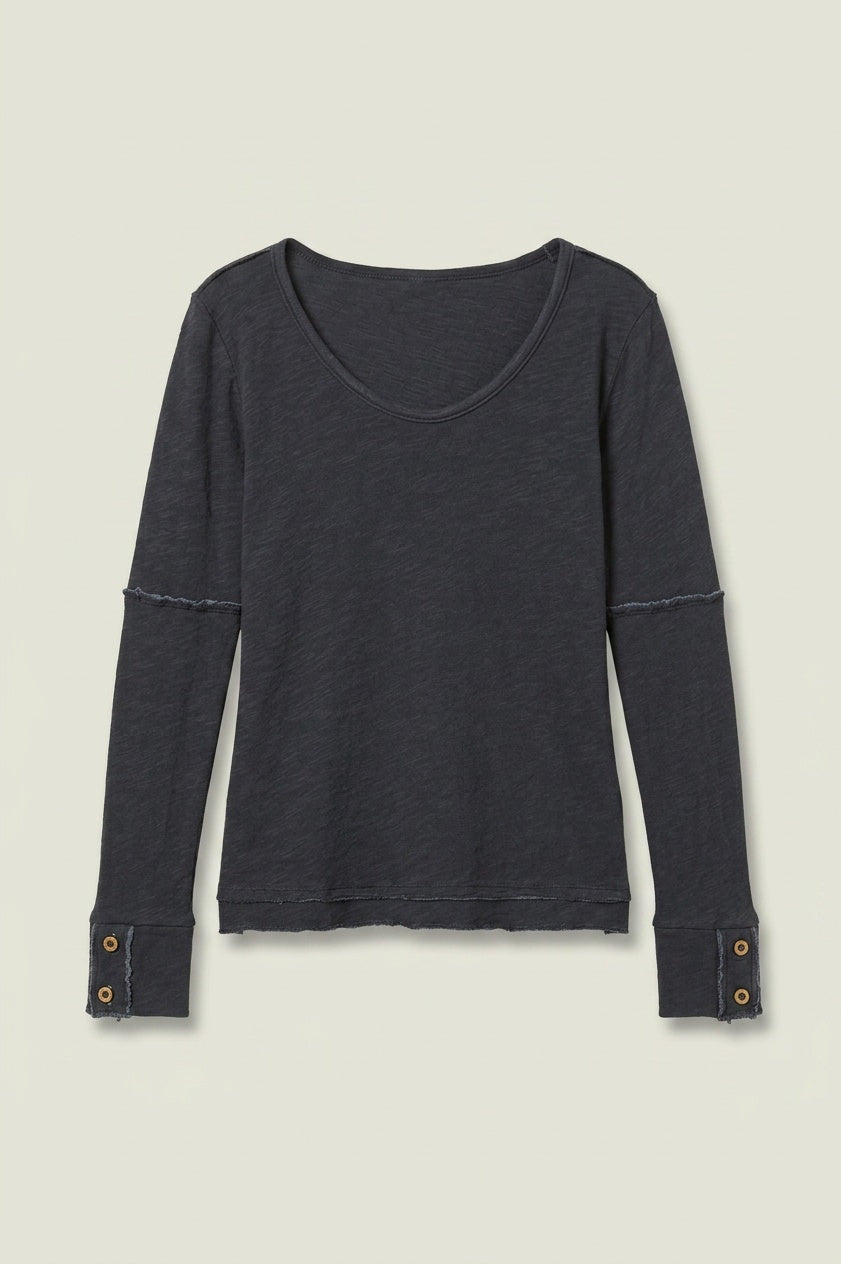 Cropped Double Face Scoop Neck
