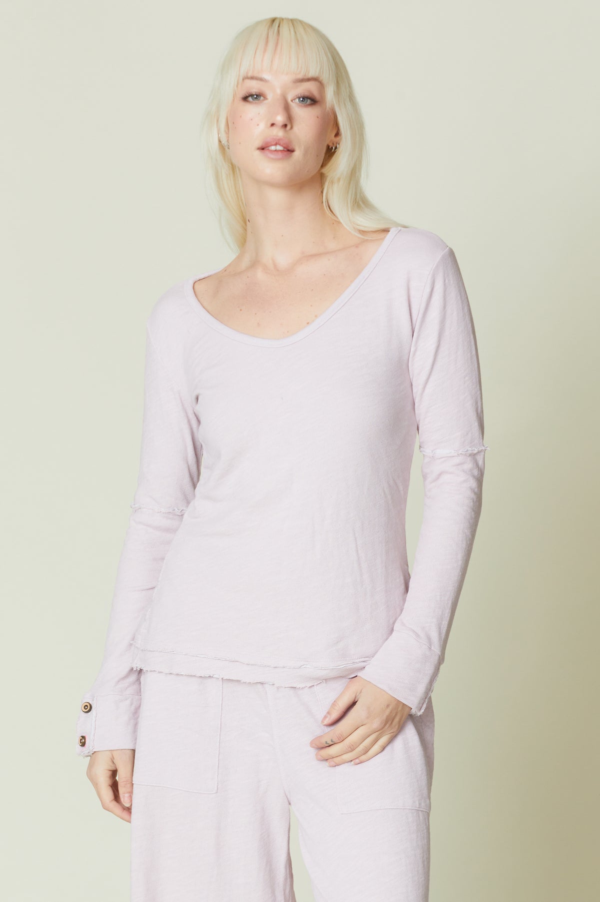 Cropped Double Face Scoop Neck